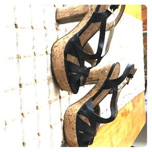 Guess boho style cork platform sandals